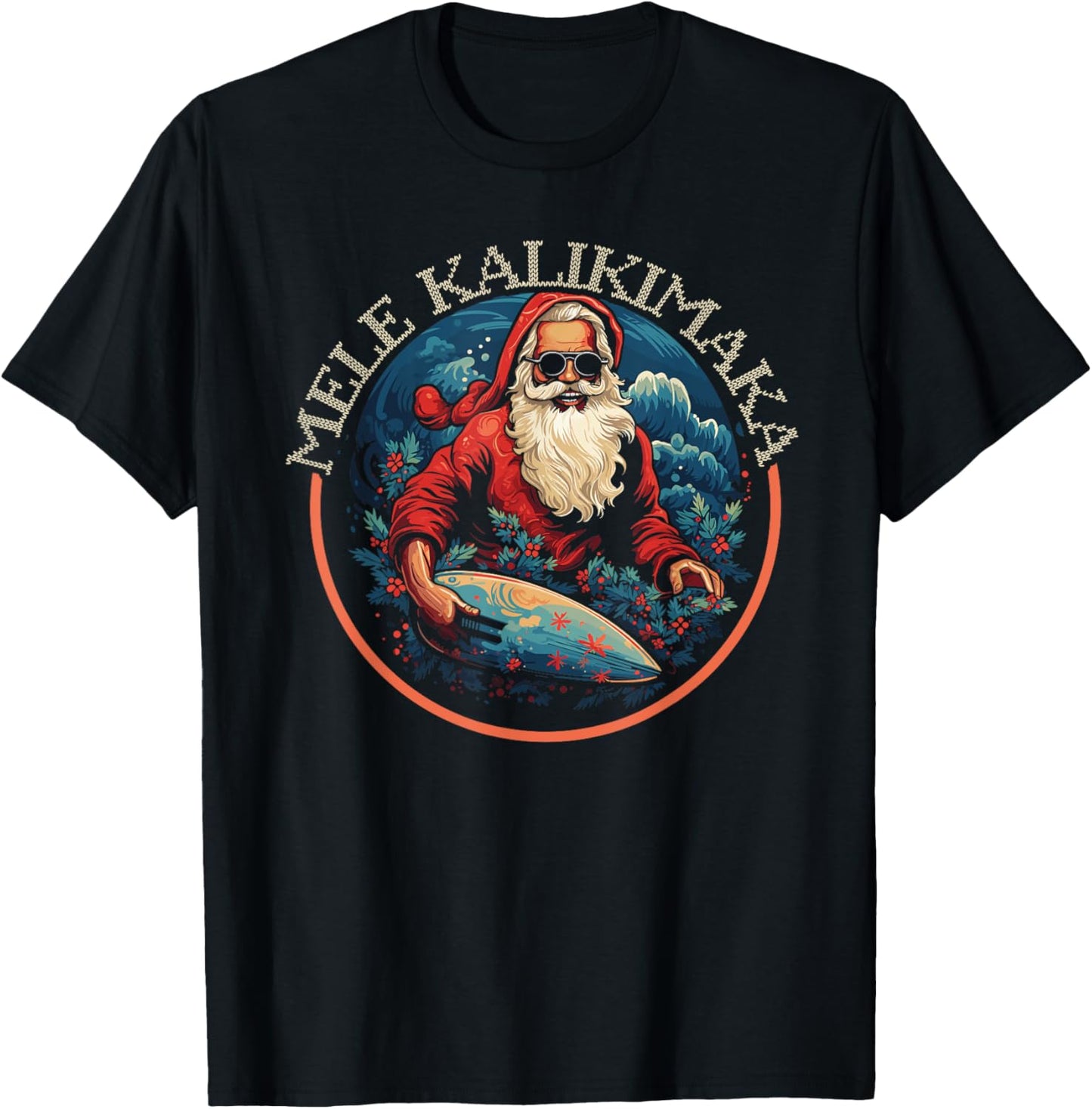 Mele Kalikimaka Santa Claus Tropical Xmas Hawaii Christmas