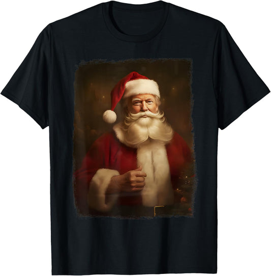 Christmas Funny Trump Santa Claus Retro Vintage Xmas Pajamas T-Shirt