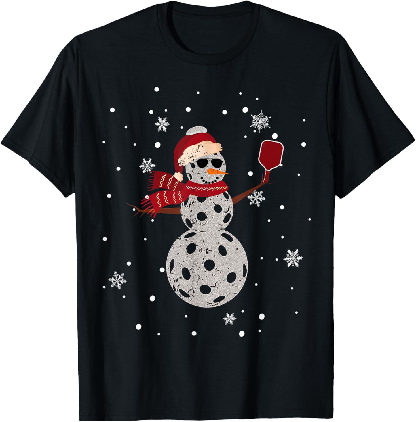 Santa Hat Snowman Family Xmas Matching Pickleball Christmas