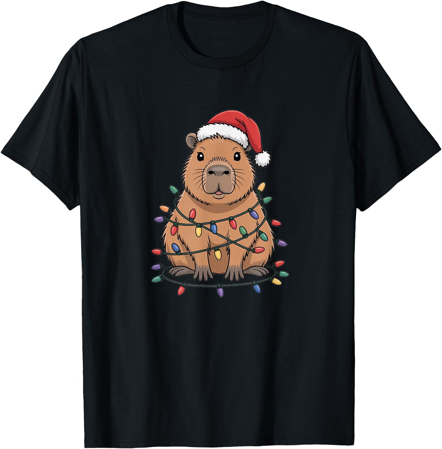 Funny Christmas Capybara Cute Cartoon Desing