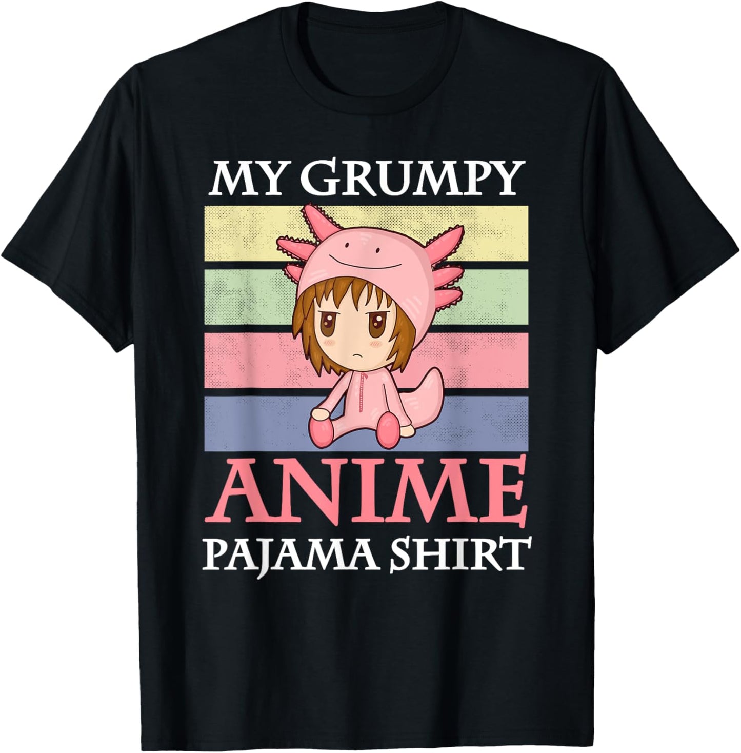 Funny My Grumpy Anime Pajama Cute Chibi Anime Manga Otaku