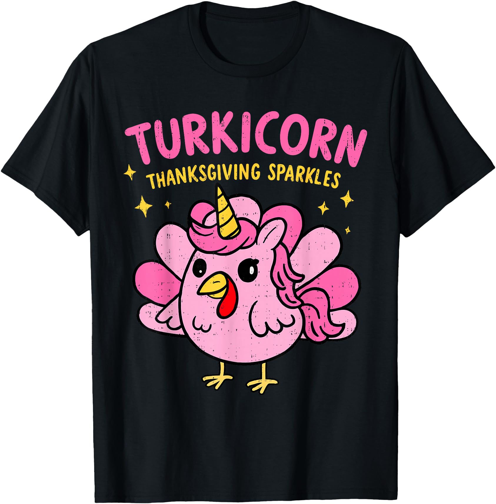 Turkicorn Thanksgiving Sparkles Funny Turkey Unicorn Girls