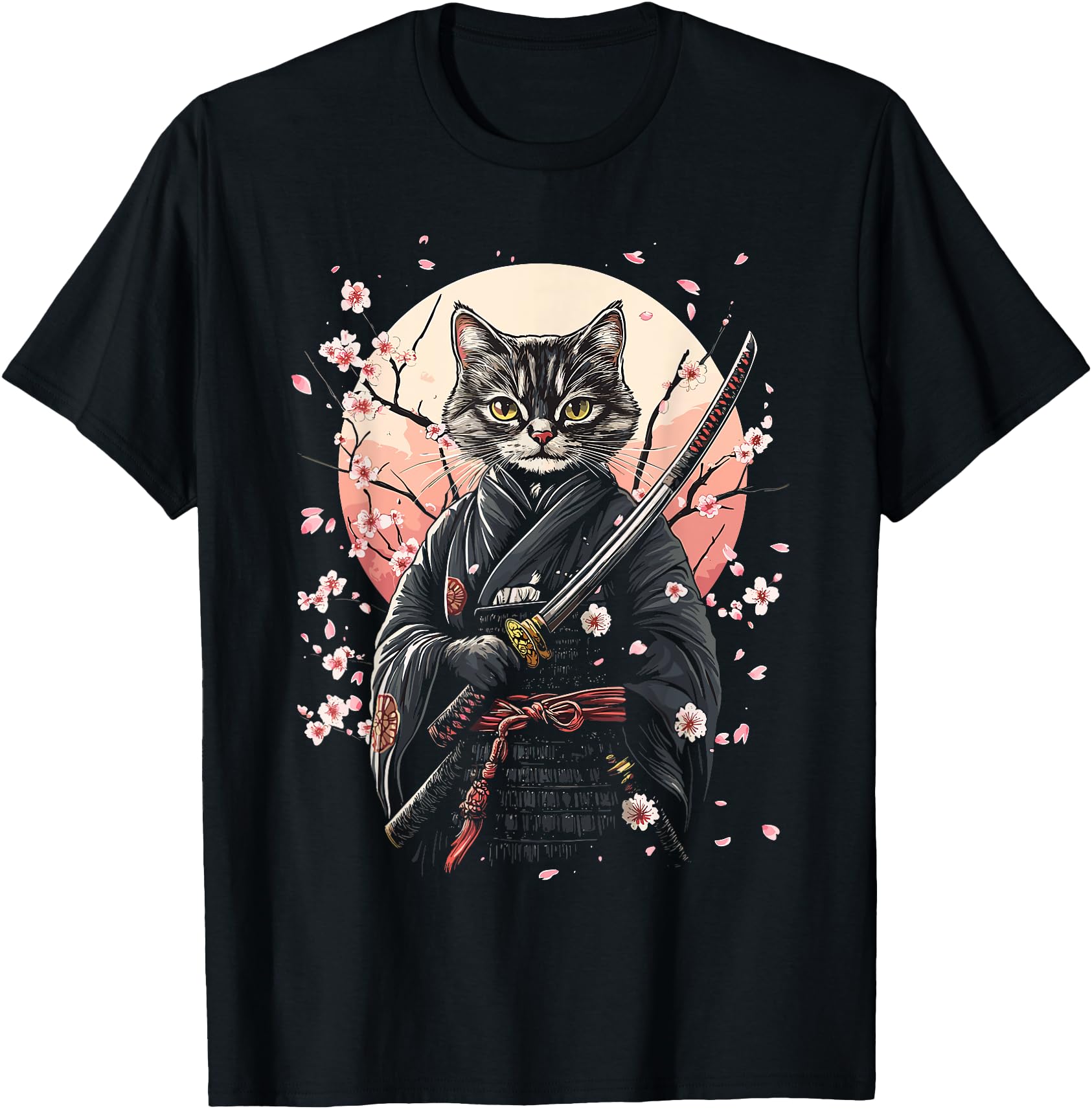 Samurai Cat Katana Warrior Fighter Japanese Art