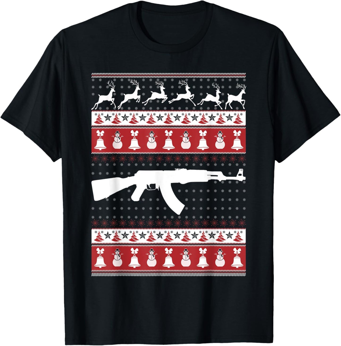 AK47 Ugly Christmas Sweater Xmas T-Shirt - AK47 T-Shirts