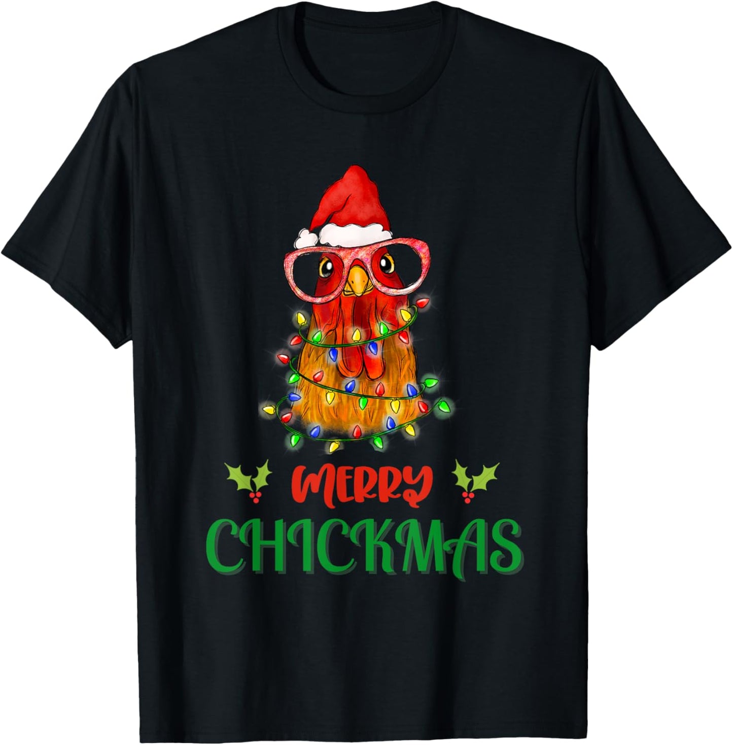 Merry Chickmas Ornament Lights Chicken Farmer christmas