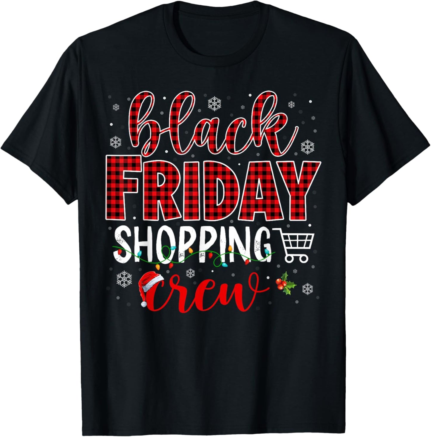 Funny Friday Shopping Crew Christmas Black Shopping Family