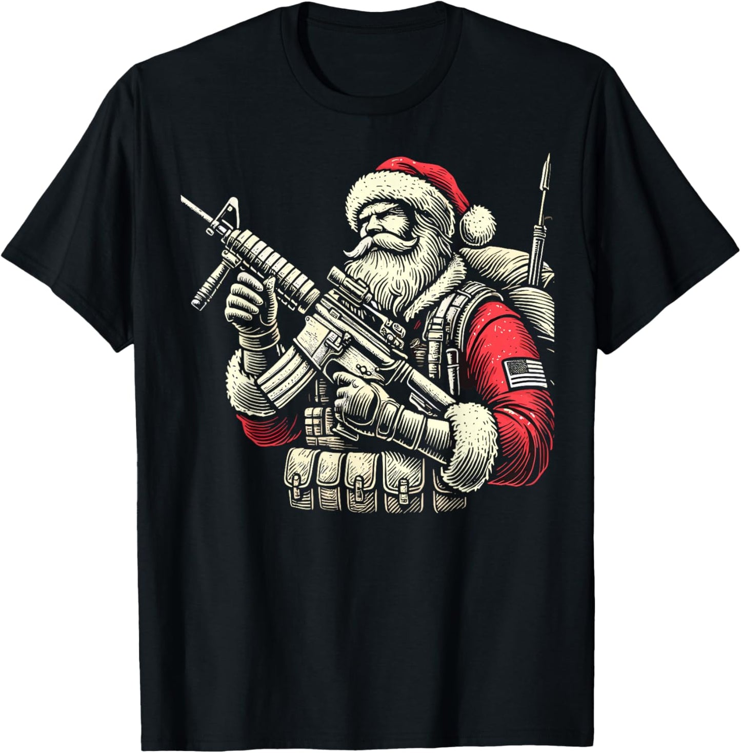 Patriotic Santa Claus Soldier Christmas Military Veteran