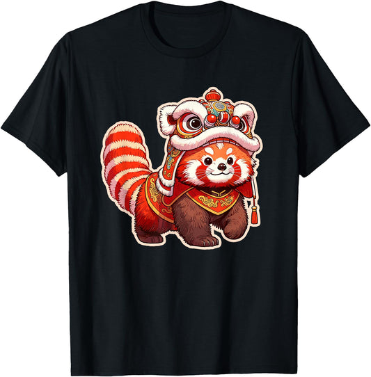 Chinese New Year Red Panda Lion Dance Lunar New Year 2024