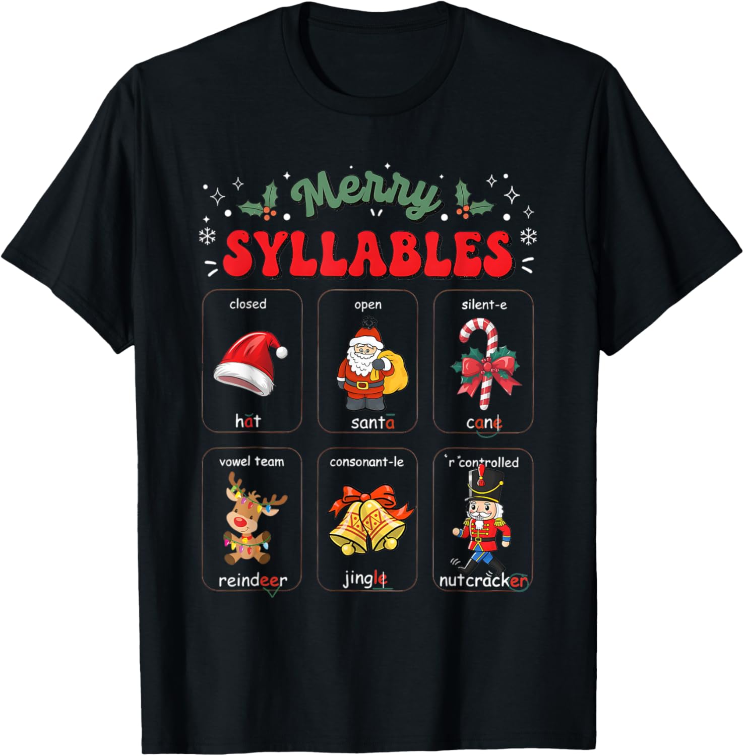 Funny Xmas Holiday Christmas Syllables Reading Teacher
