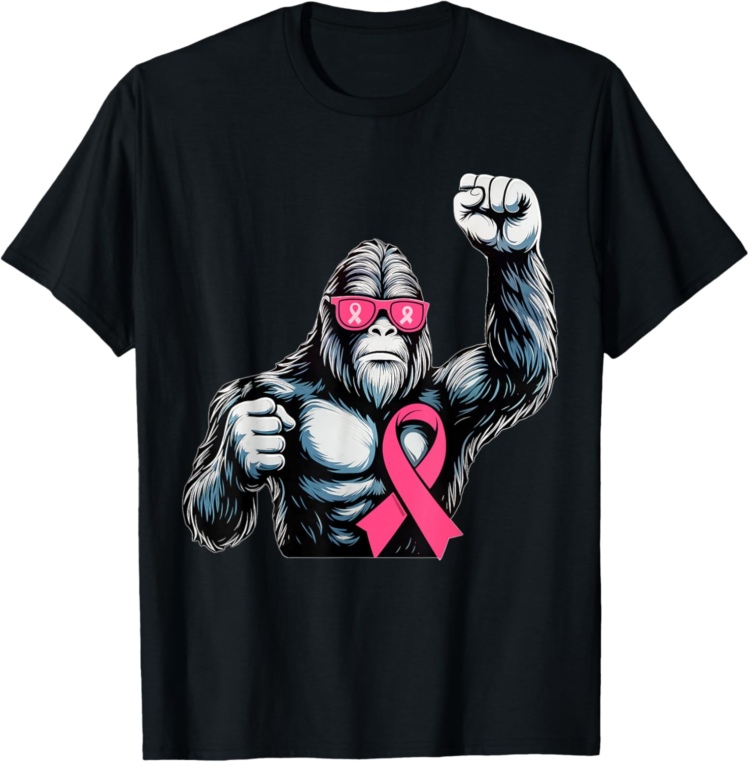 Bigfoot Pink Ribbon Breast Cancer Awareness Month Women Men