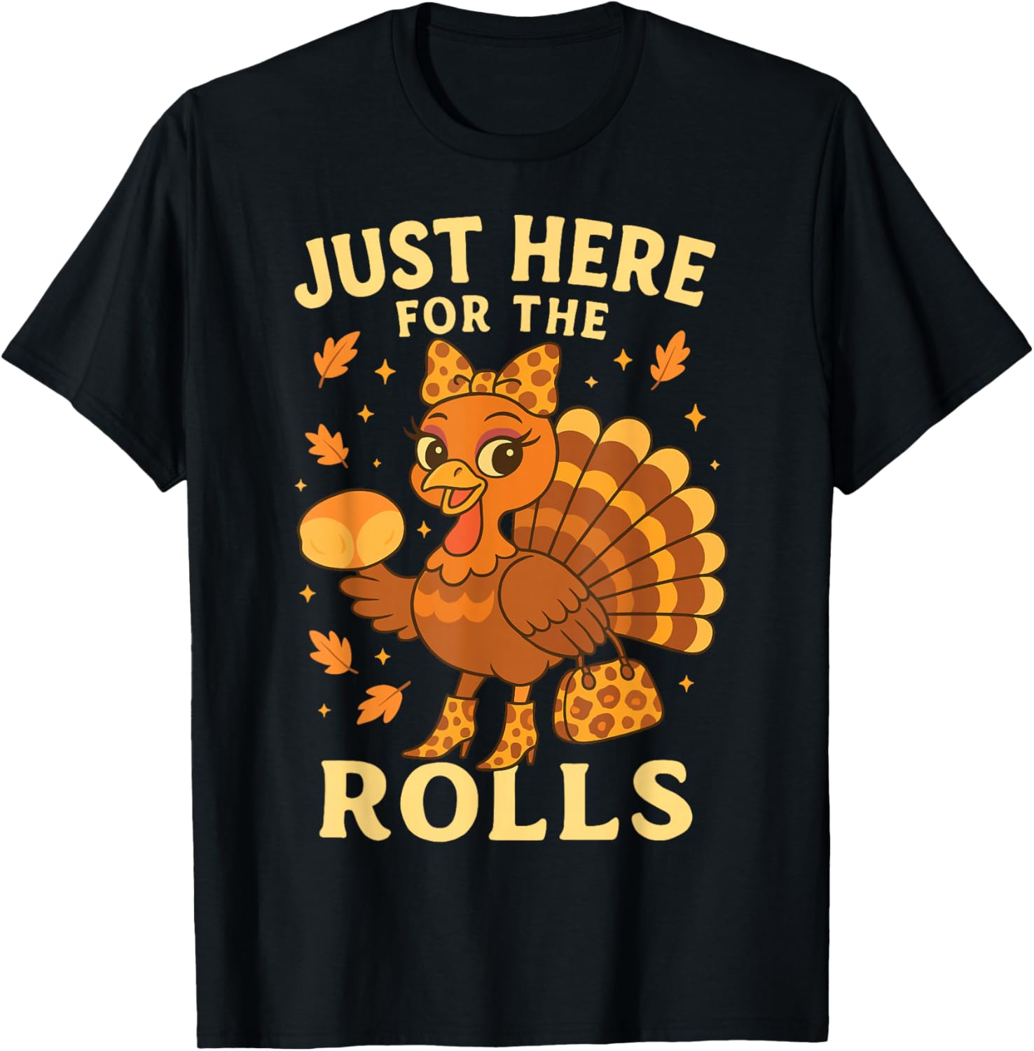 Leopard Turkey Rolls Thanksgiving Turkey Day Women Girls
