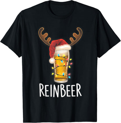 Winedeer Reinbeer Santa Hat Reindeer Couple Xmas Matching