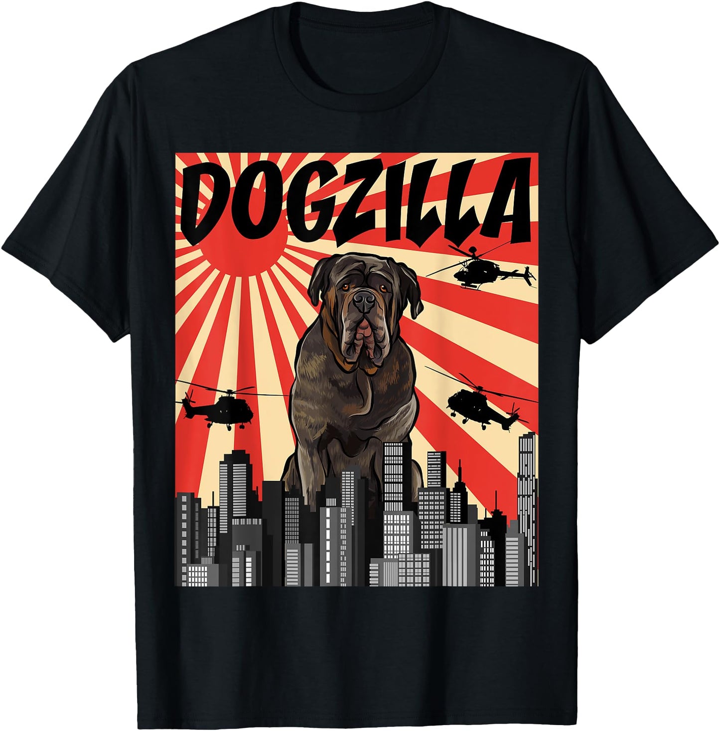 Funny Retro Japanese Dogzilla Neapolitan Mastiff