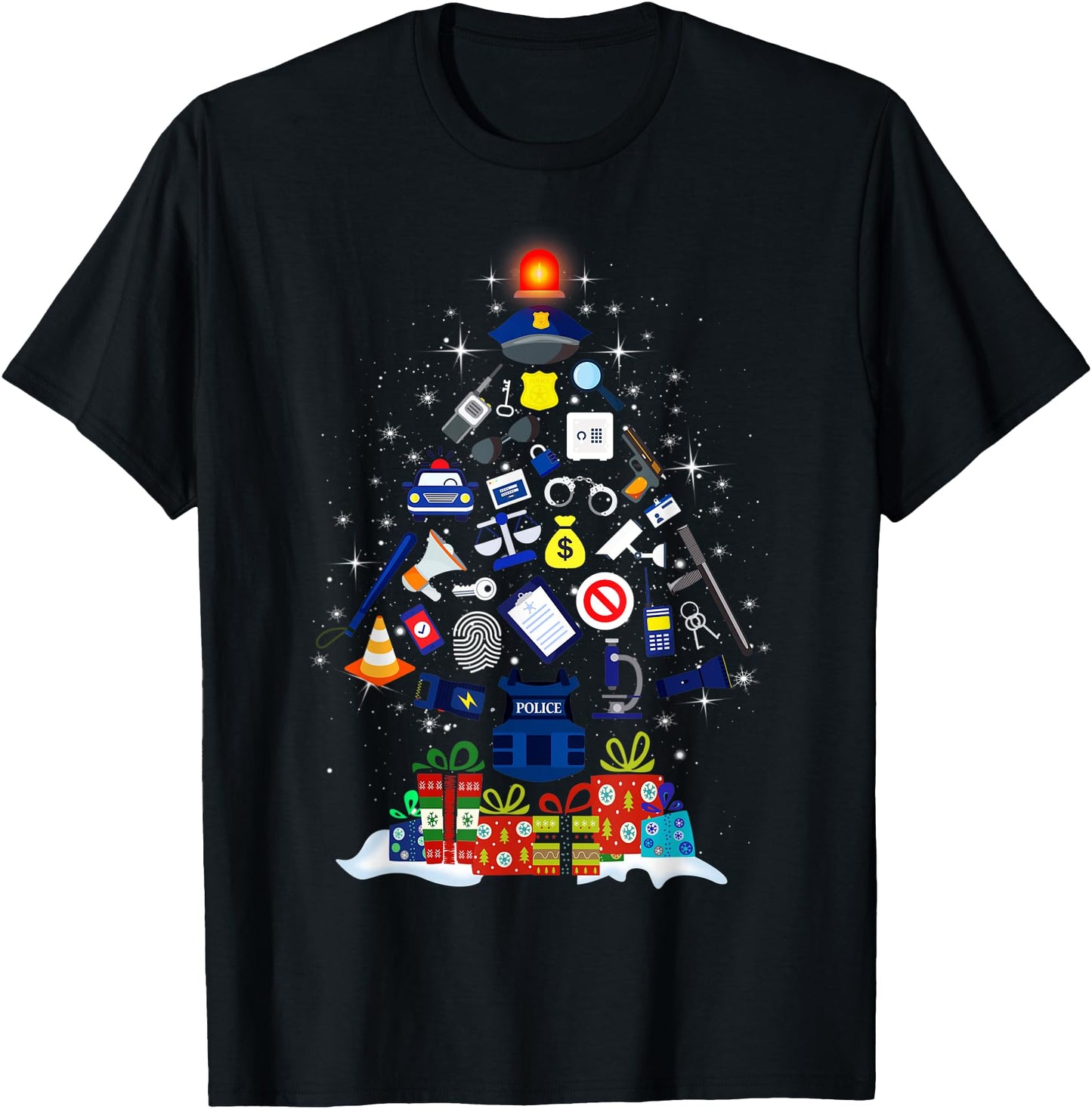 Christmas Tree Police Officer Military Policeman Men Women