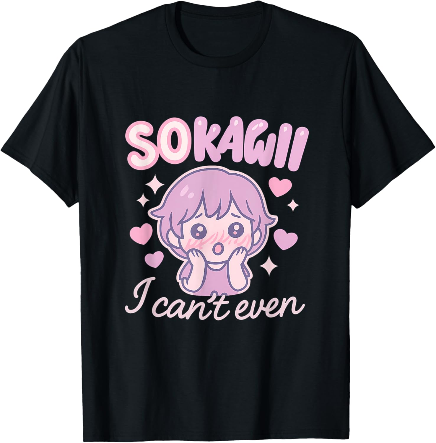 So Kawaii I Can't Even Pastel Anime Chibi Graphic