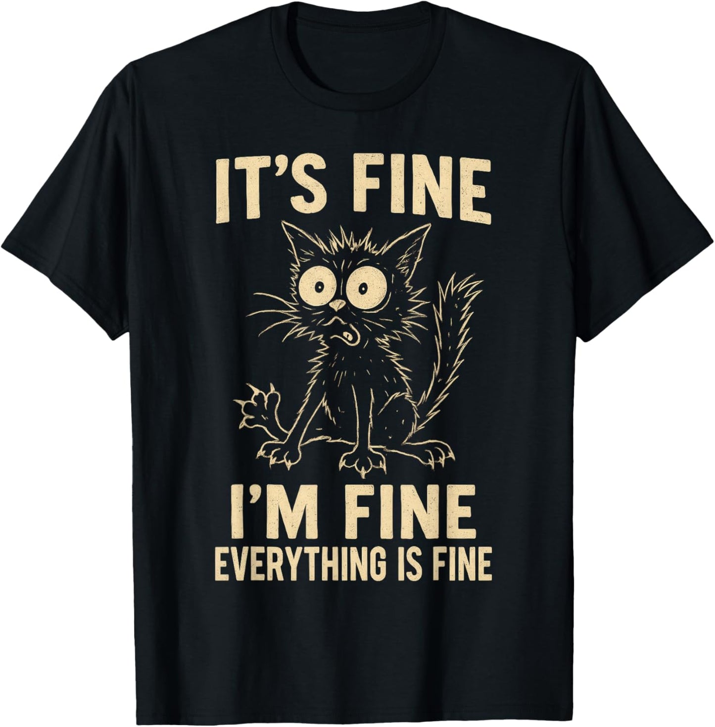Funny Cat Graphic Tee Men Women Kids Weird Crazy Meme Cat