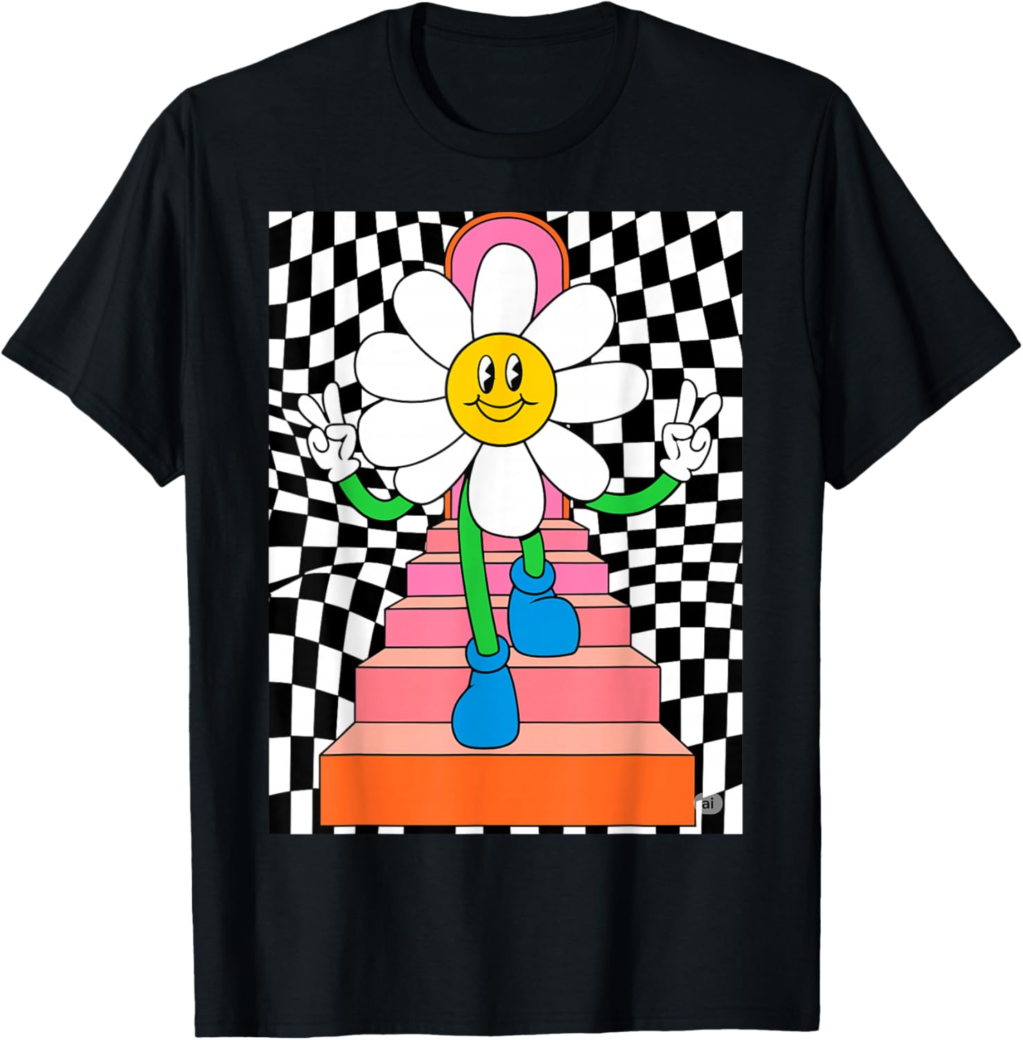 Trippy Flower Retro Cartoon EDM Rave Festival House Techno