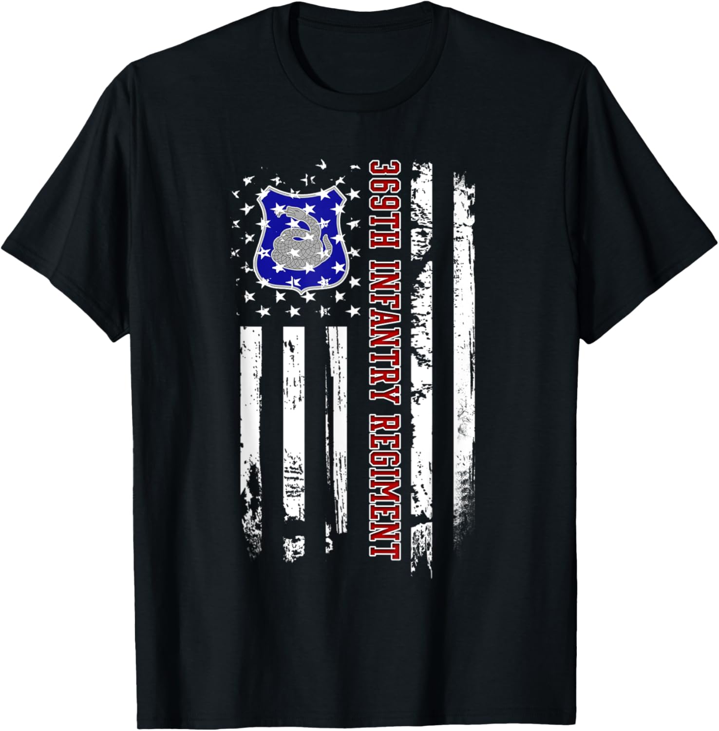 369th Infantry Regiment Veteran USA Flag Veterans Day Xmas