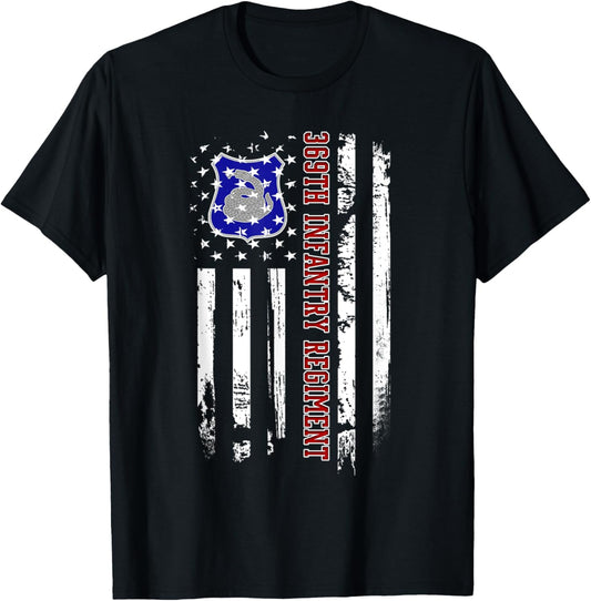 369th Infantry Regiment Veteran USA Flag Veterans Day Xmas