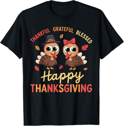 Thankful Grateful Blessed Thanksgiving Turkey