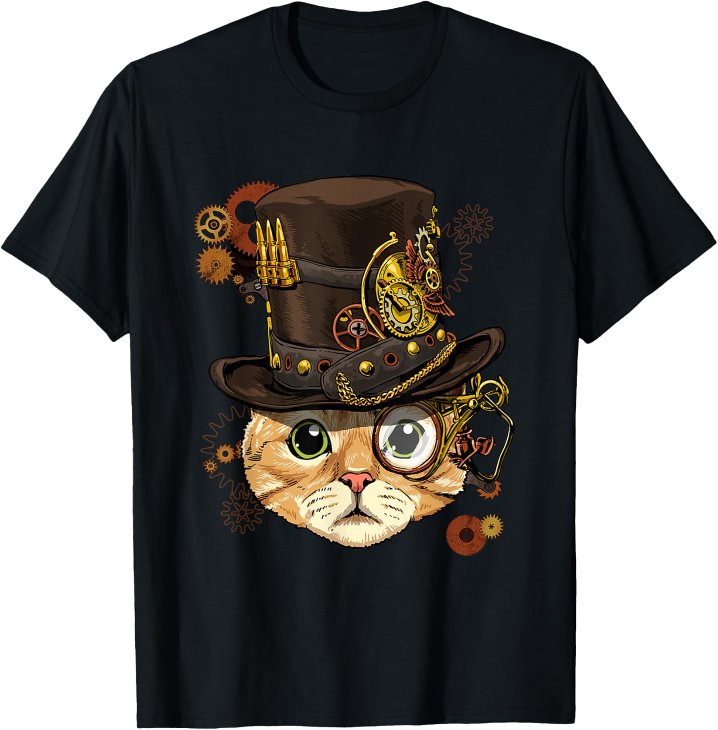 Cat Shirt Steampunk Cat Shirt Medieval Kitten Pet Cat Lover T-Shirt