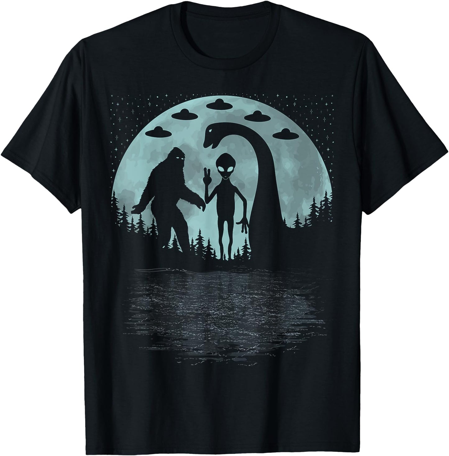 Bigfoot Loch Ness Monster Sasquatch Ufo Nessie And Aliens
