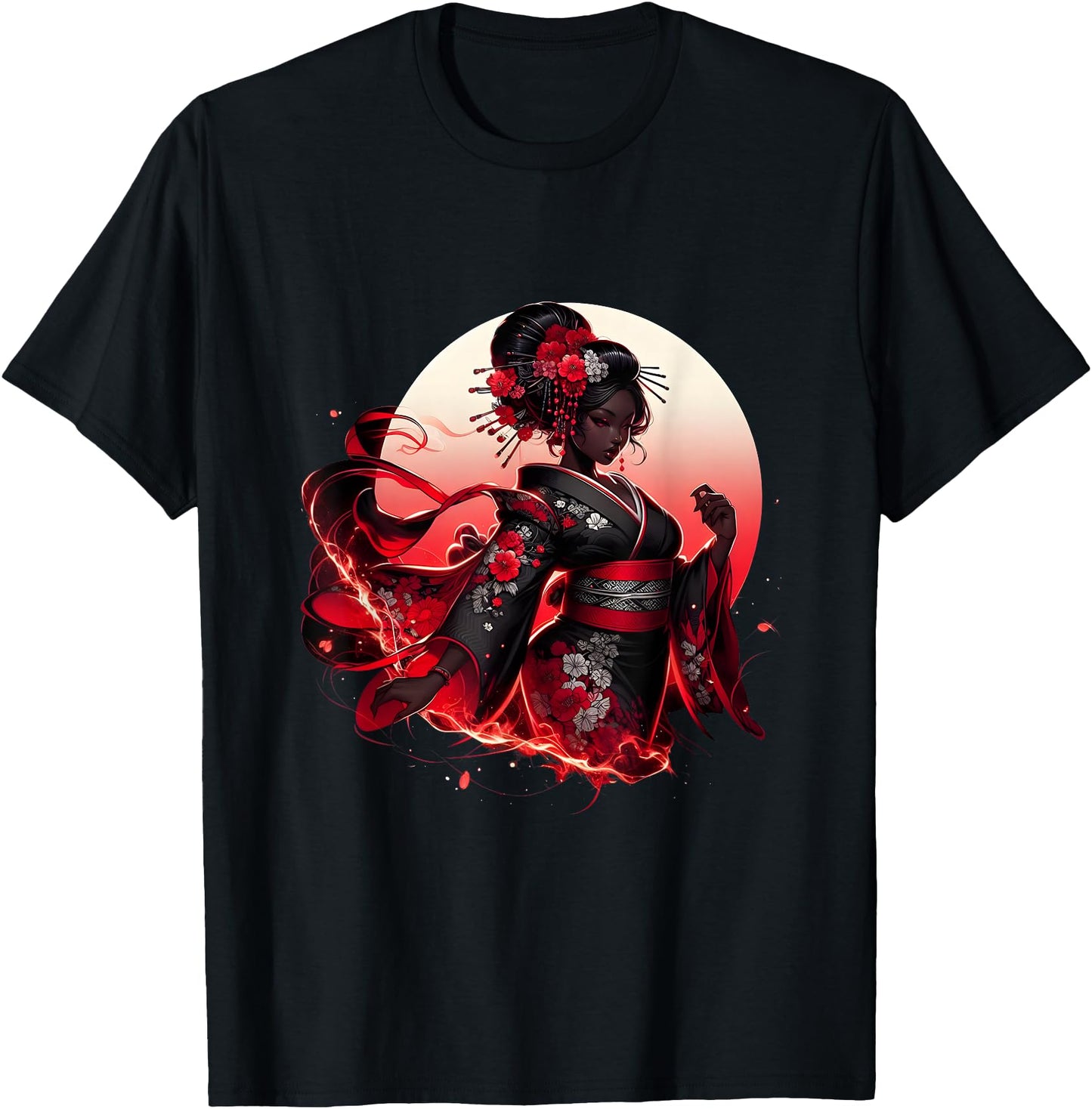 Black Woman Black Cat Women Japanese Anime Samurai Girl