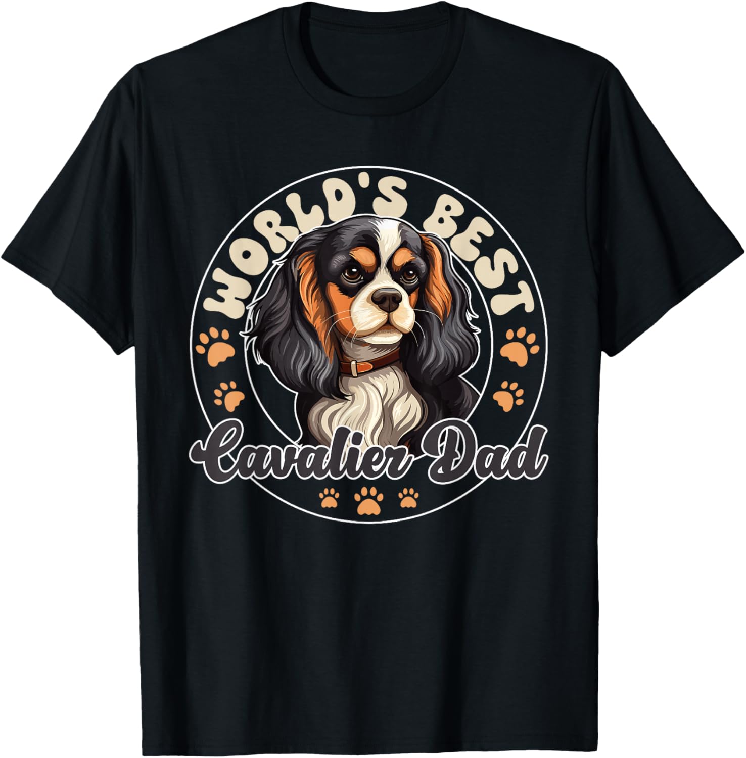 Cavalier King Charles Spaniel Dog World's Best Cavalier dad T-Shirt
