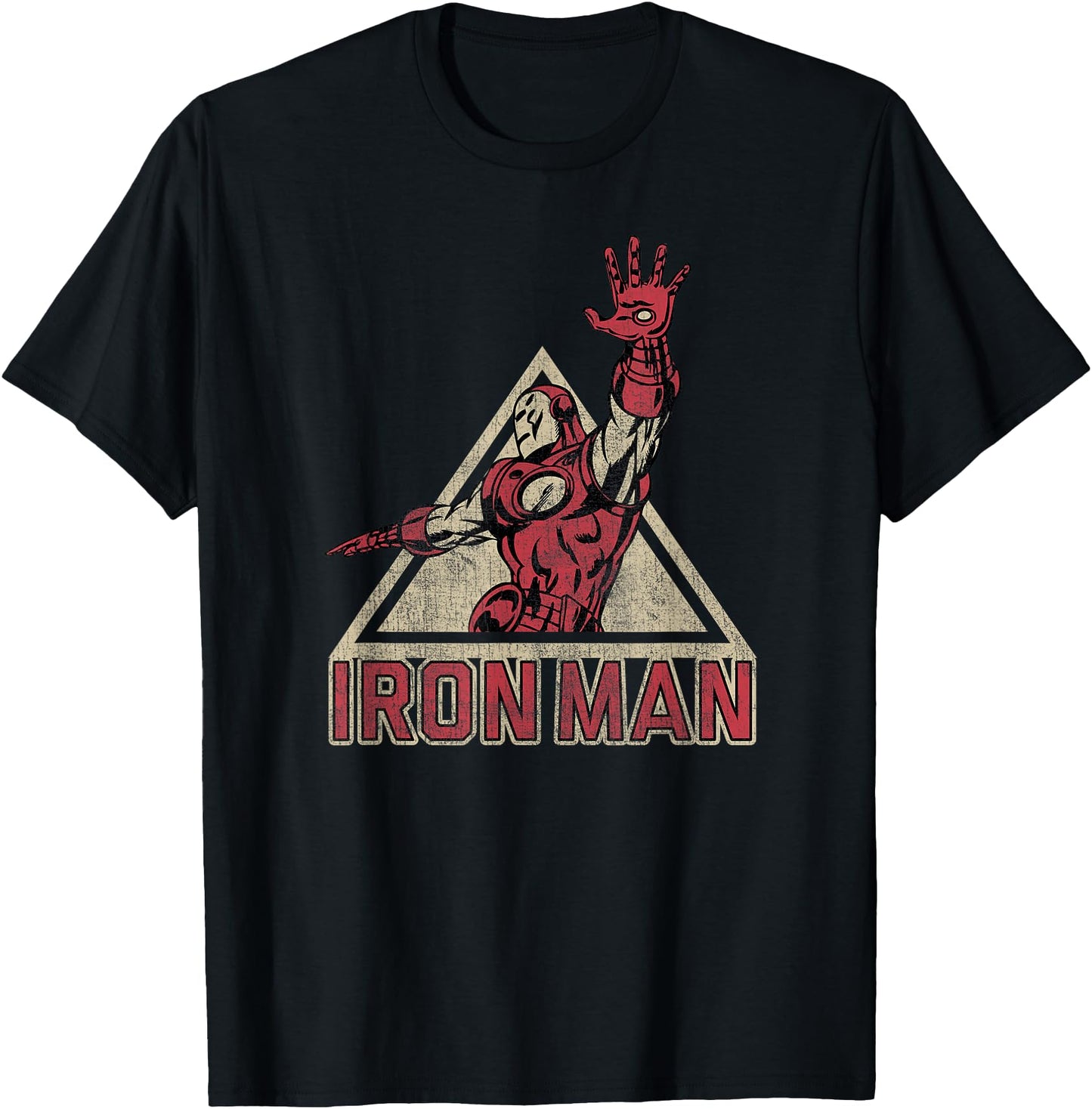 Marvel Iron Man Power Triangle Retro Vintage Graphic T-Shirt