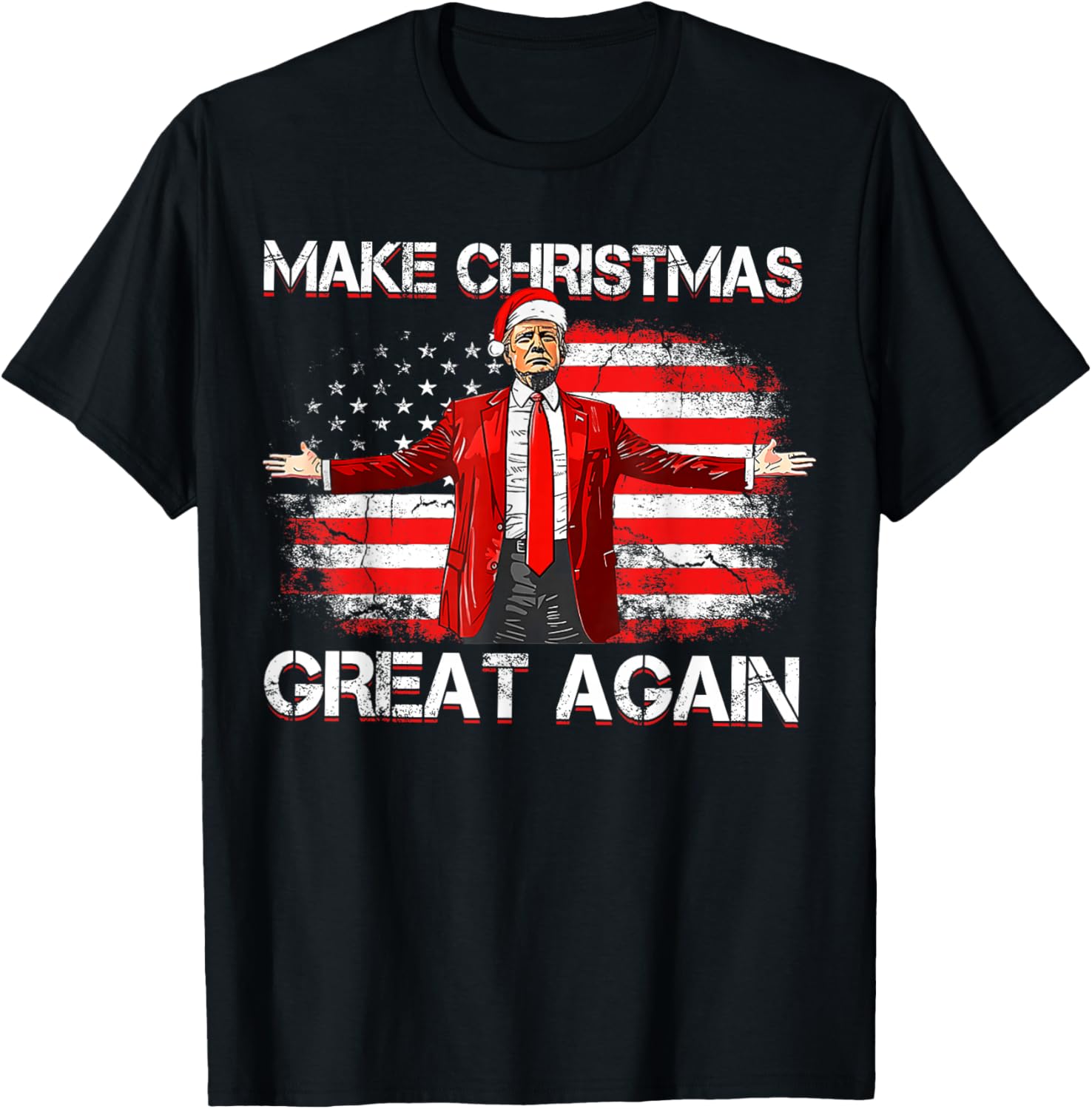 Make Christmas Great Again Santa Funny Trump Xmas Pajamas