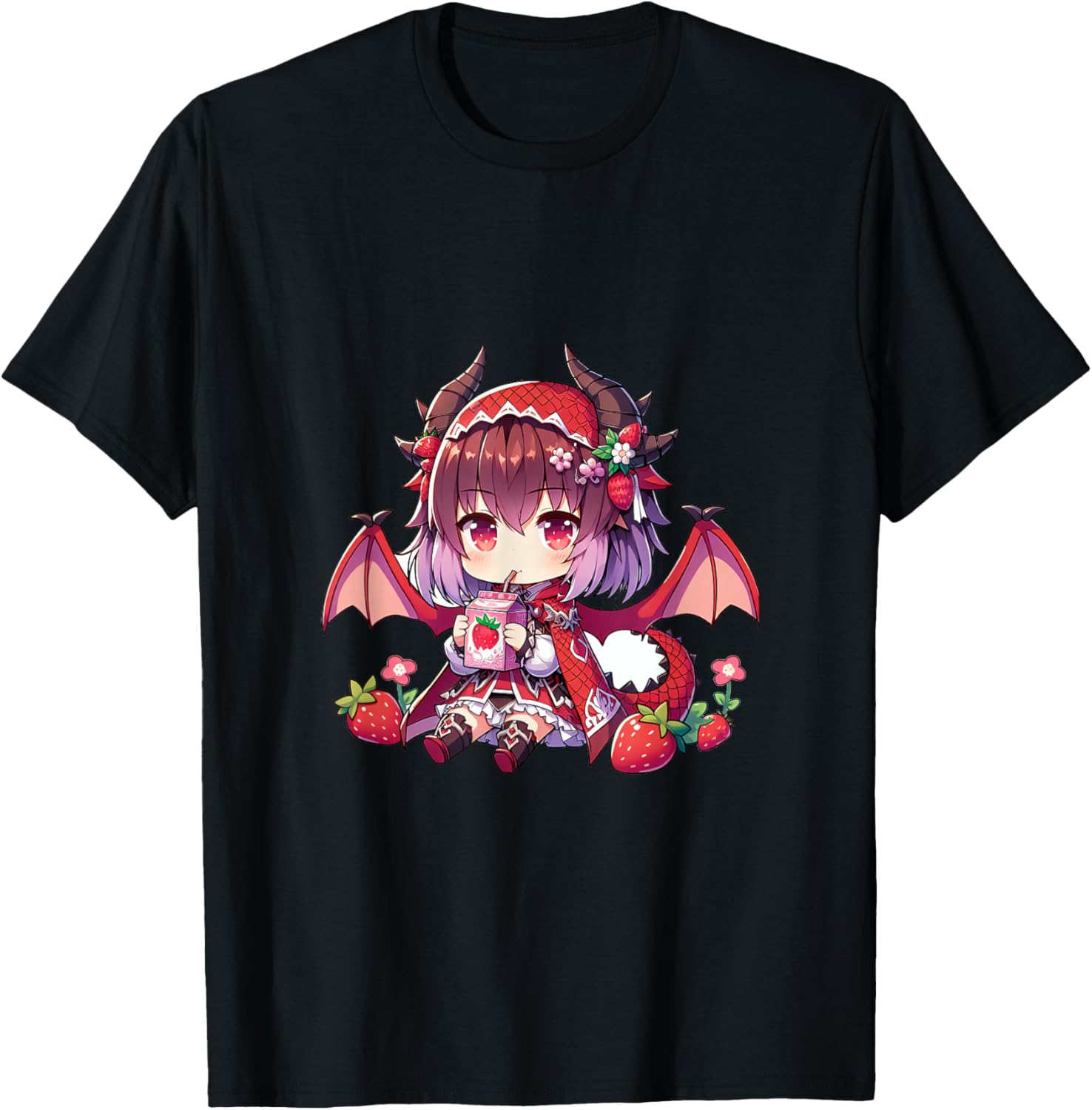 Kawaii Chibi Dragon Drink Strawberry Milk Box