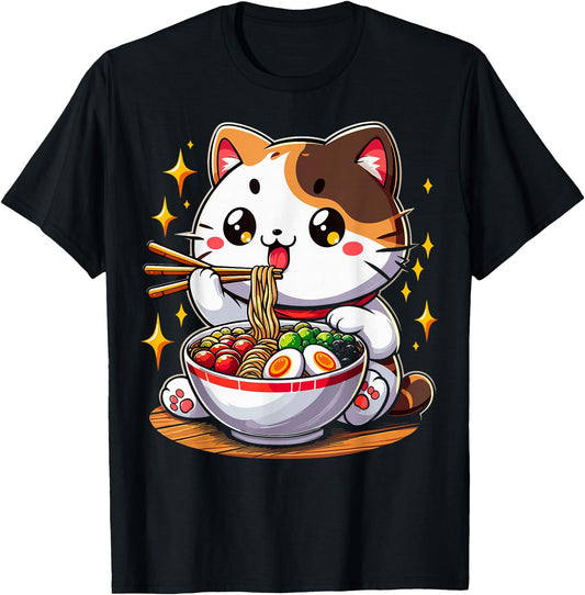 Cat Ramen Noodles Anime Kawaii Japanese Cat