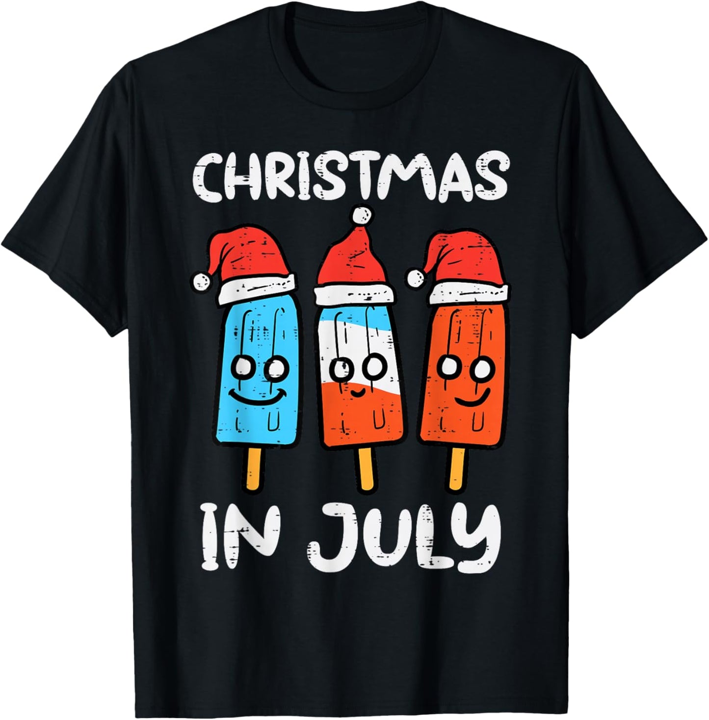 3 Santa Popsicles Christmas In July Cute Summer Xmas Kids