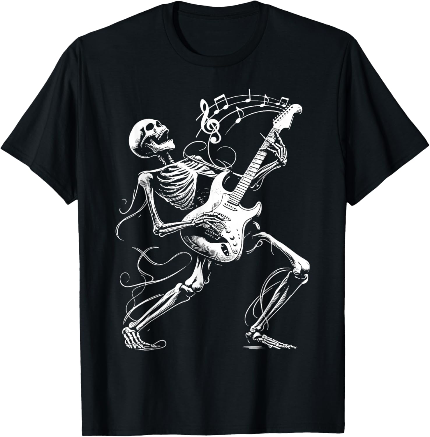 Skeleton Playing Guitar Music Gifts For Men Women Rock Band