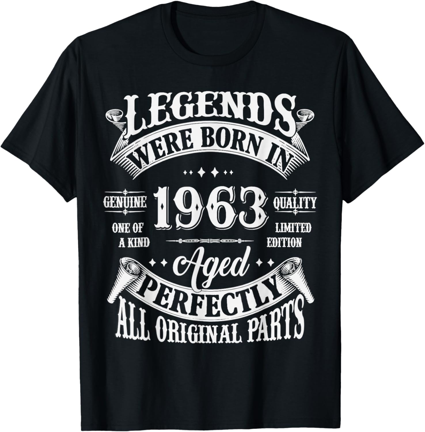 62nd Birthday Tee 62 Years Old Vintage Legends Born In 1963 T-Shirt