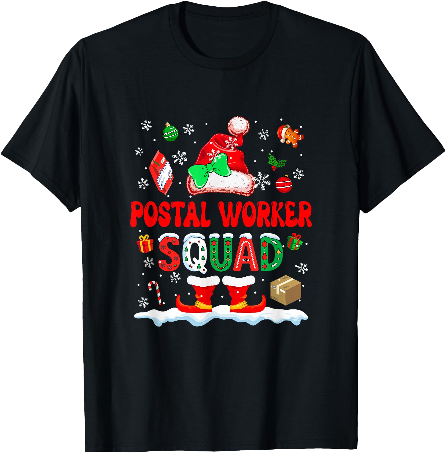 Postal Worker Squad Women Job Christmas Santa Bow Tie