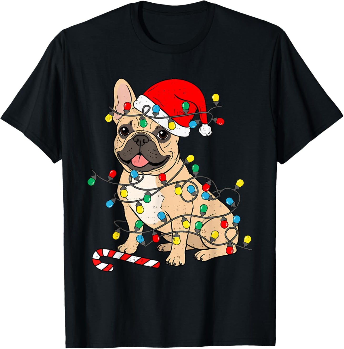 French Bulldog Dog Christmas Lights Santa Xmas Pet Dog Lover