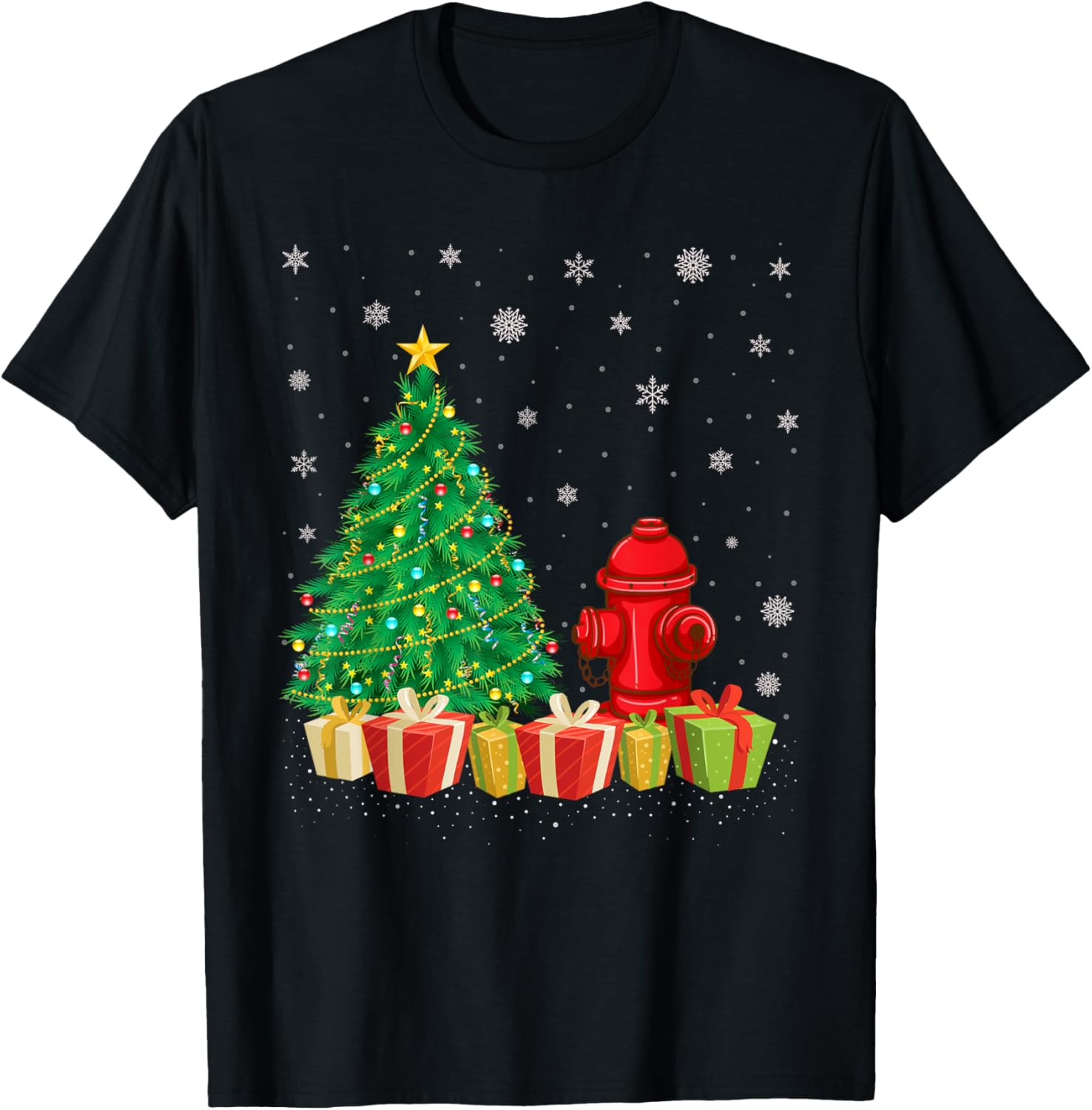 Xmas Tree Lighting Santa Hat Fire Hydrant Christmas