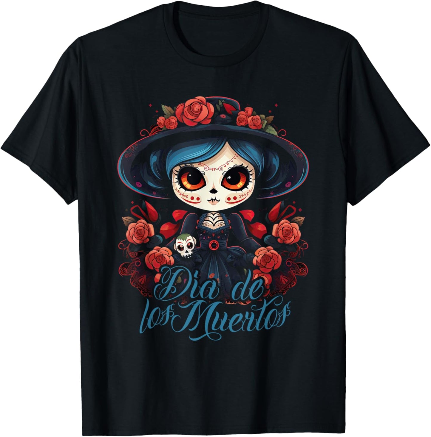 Dia De Los Muertos Mexico Day of the dead Chibi La Catrina