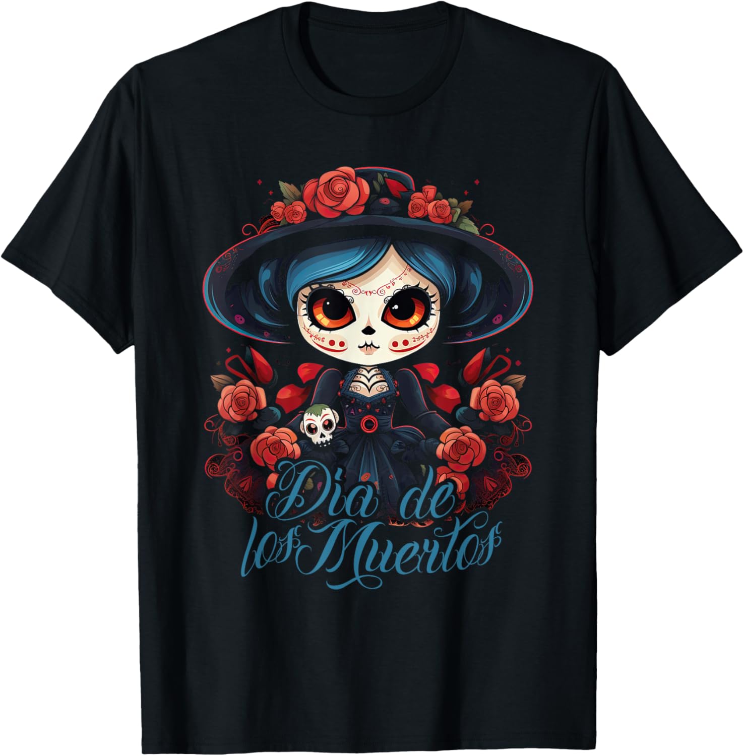 Dia De Los Muertos Mexico Day of the dead Chibi La Catrina