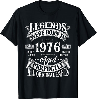 50th Birthday Shirt Vintage Born In 1976 50 Years Old B-day