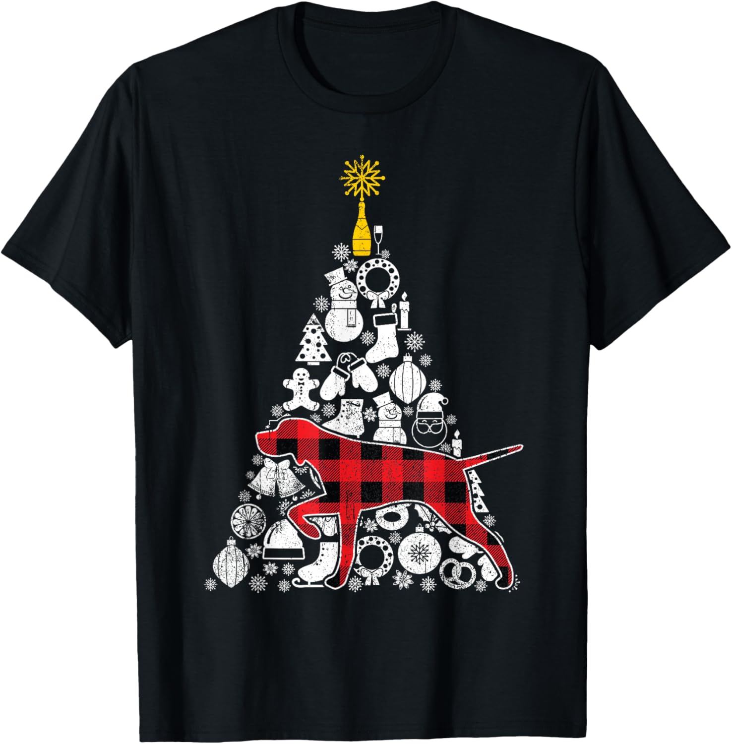 Red Plaid GSP Christmas Tree Ornament Decor Xmas Pajama