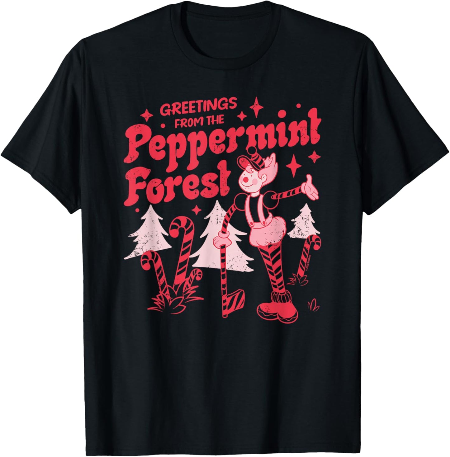 Candy Land Greetings from The Peppermint Forest Retro Poster