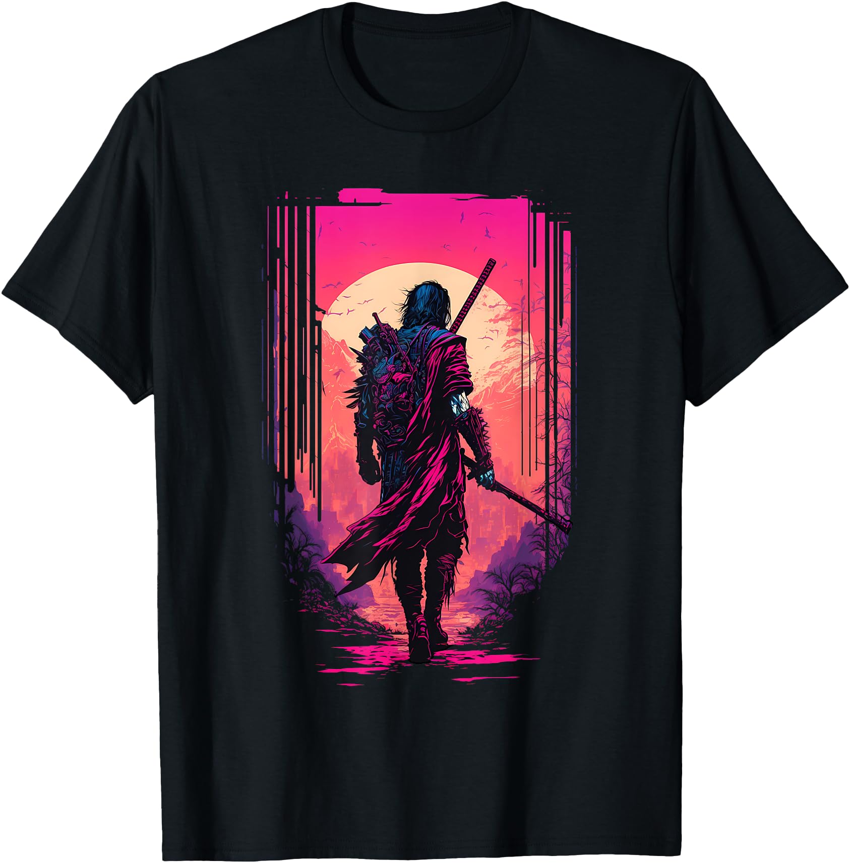 Vaporwave Aesthetic Retro Cyberpunk Samurai Shirt Japanese