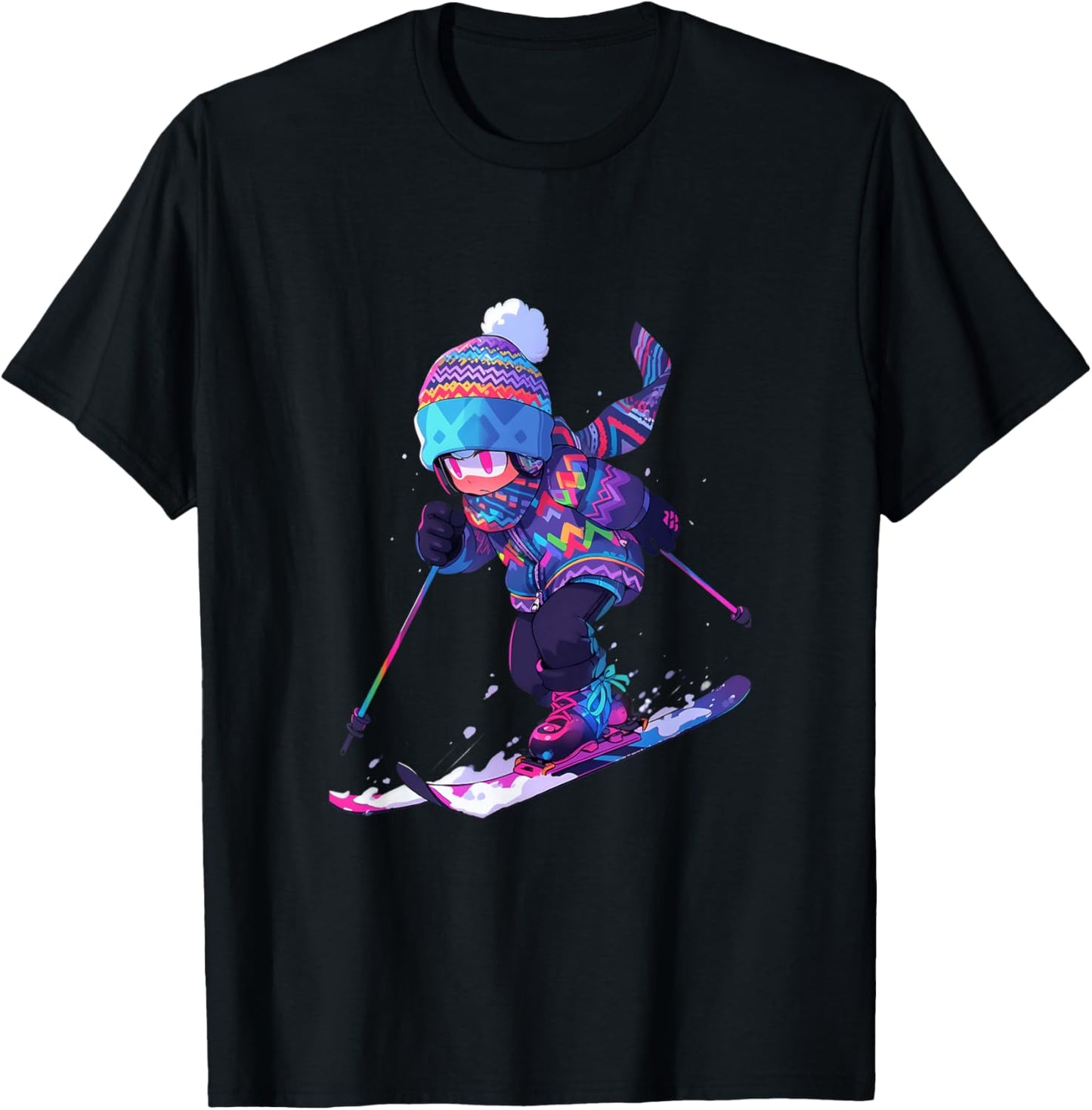 Skiing Ski Snow Skier Chibi Boy Children