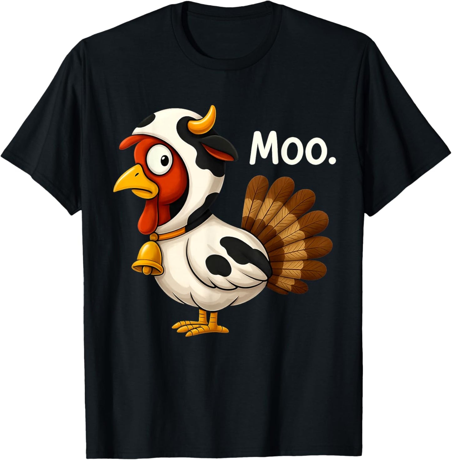 Thanksgiving Funny Turkey Cow Moo Farm Farmer