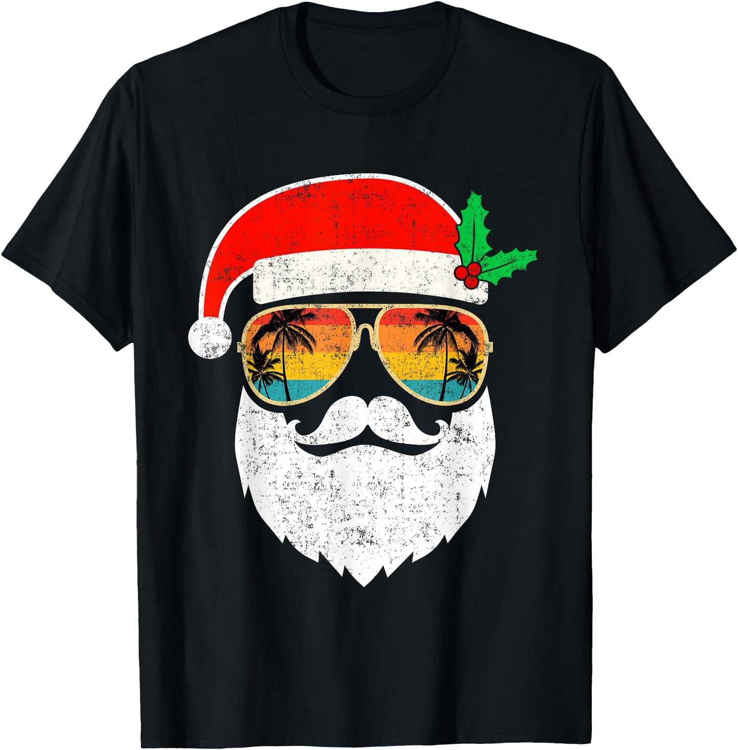 Santa Face Retro Sunglasses Hawaii Christmas Xmas Tropical
