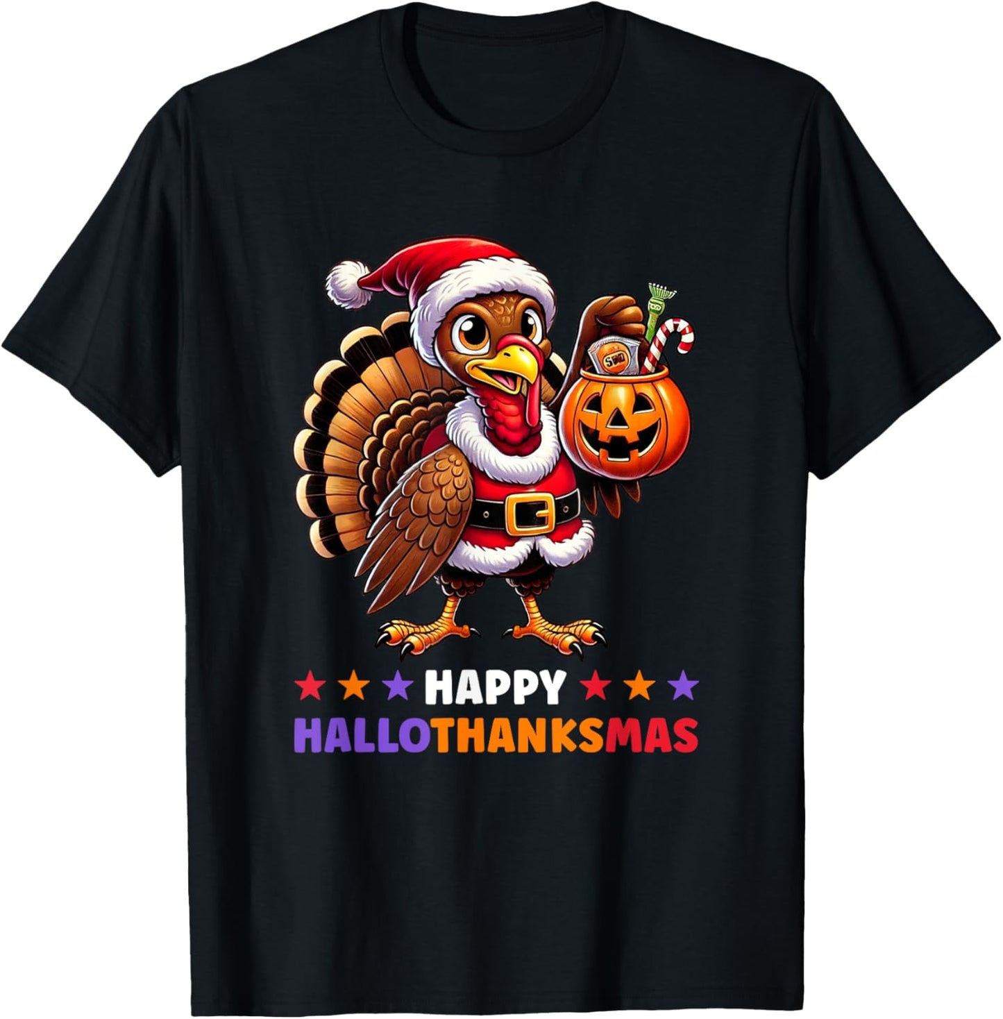 Happy HalloThanksMas Halloween Thanksgiving Xmas Funny