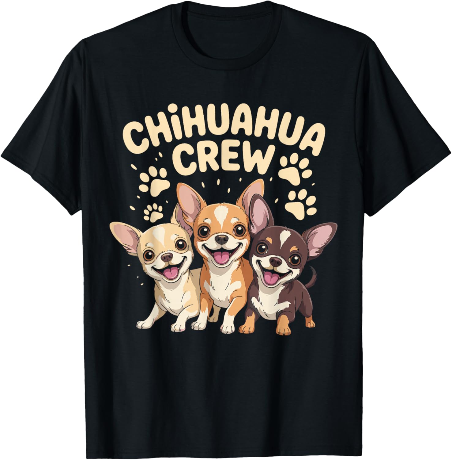 Chihuahua Crew Cute Cartoon for Dog Owners Pet Chihuahua