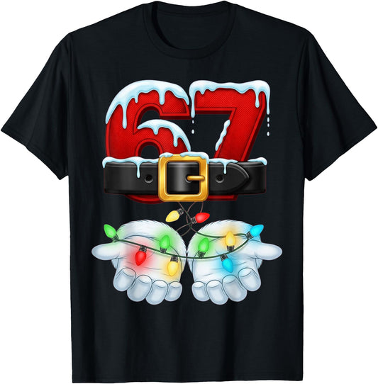 Christmas 67 Six Seven Funny Santa Gen Alpha Meme Drip